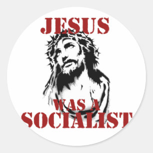 Sticker Rond Jésus était socialiste