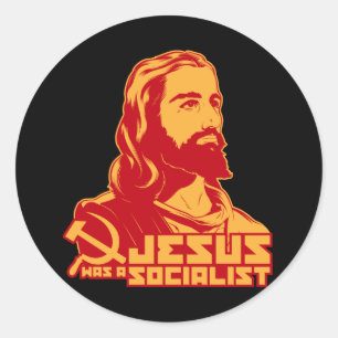 Sticker Rond Jésus était socialiste
