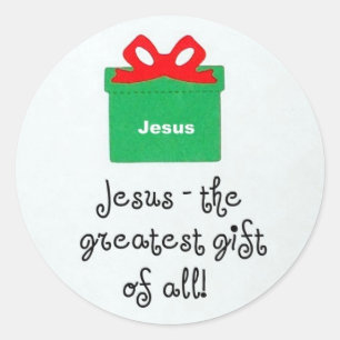 Sticker Rond Jésus, le plus grand don de tous !