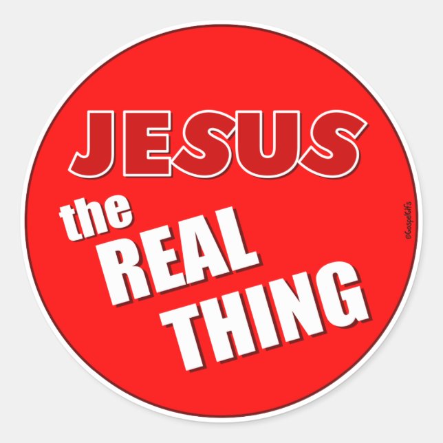 Sticker Rond Jésus : le vrai truc (Devant)