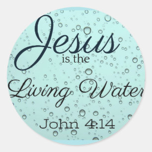 Sticker Rond Jésus l'eau vive