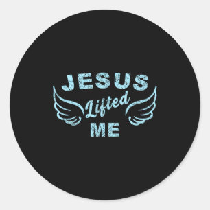 Sticker Rond Jésus m'a élevé - Foi chrétienne basée sur l'Edgy 