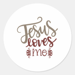Sticker Rond Jésus m'aime