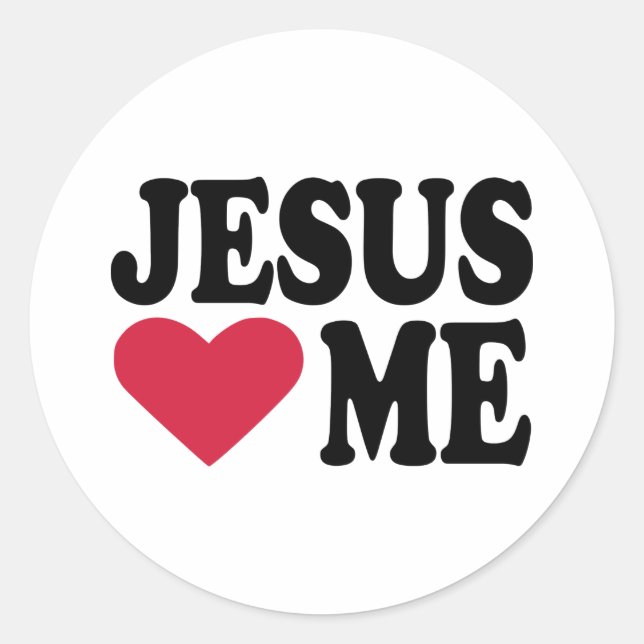Sticker Rond Jésus m'aime (Devant)