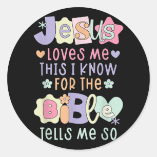 Sticker Rond Jésus M'Aime Ceci Je Connais Les Femmes Que Vous A