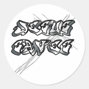 Sticker Rond Jésus-Saves