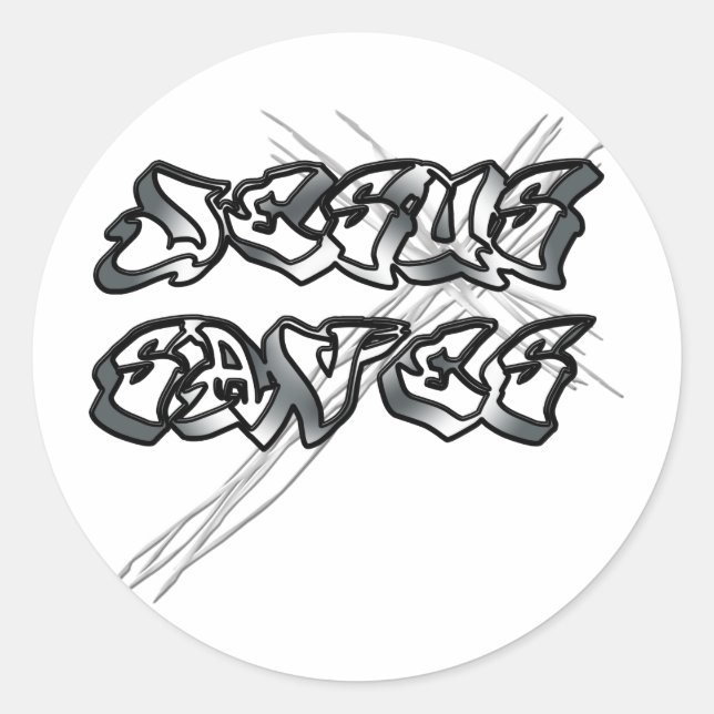 Sticker Rond Jésus-Saves (Devant)
