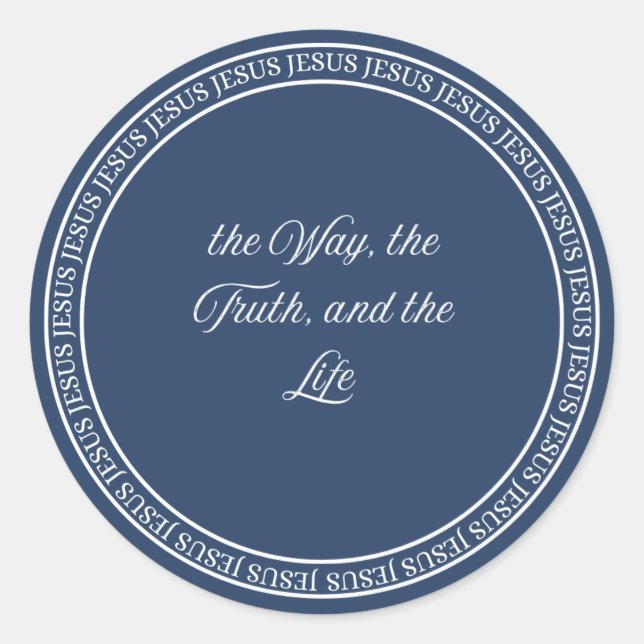 Sticker Rond Jésus - Sceau de chasse (Devant)