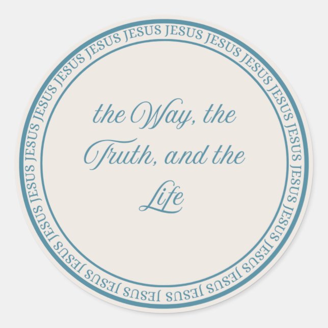 Sticker Rond Jésus - Sceau de chasse gros (Devant)