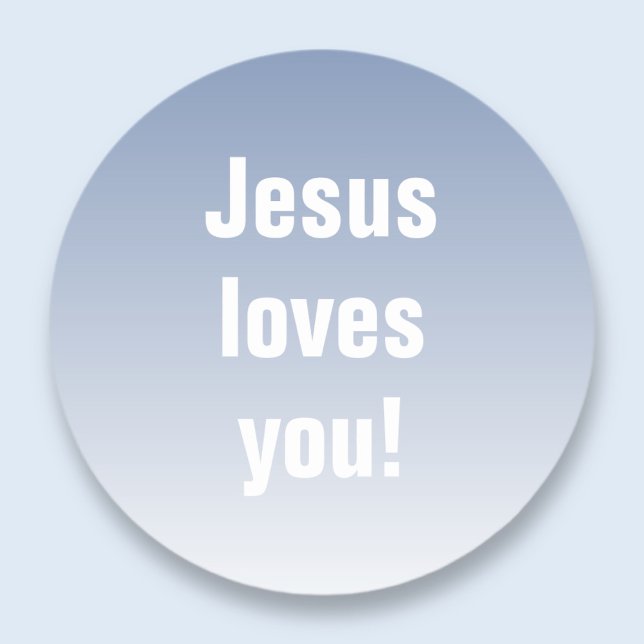 Sticker Rond Jésus t'aime ! N'importe quelle couleur ombre (Créateur téléchargé)