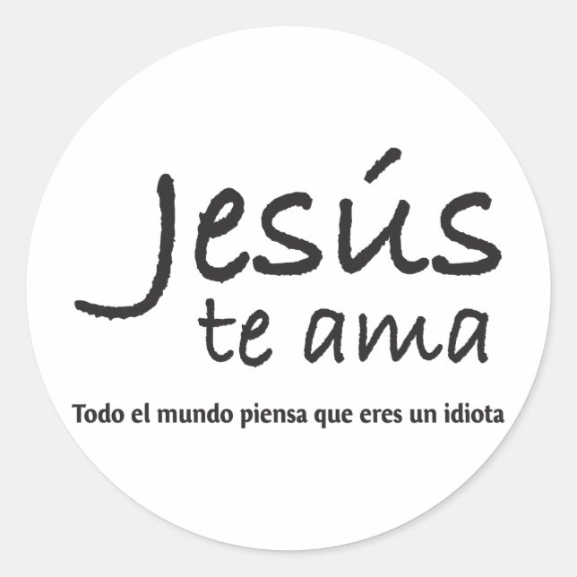 Sticker Rond Jesús te ama (Devant)