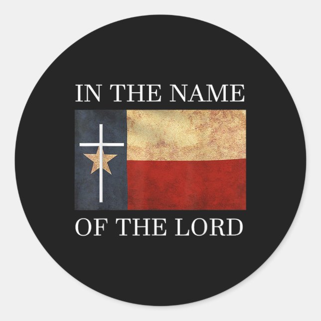 Sticker Rond Jesus Texas Christian  (Devant)