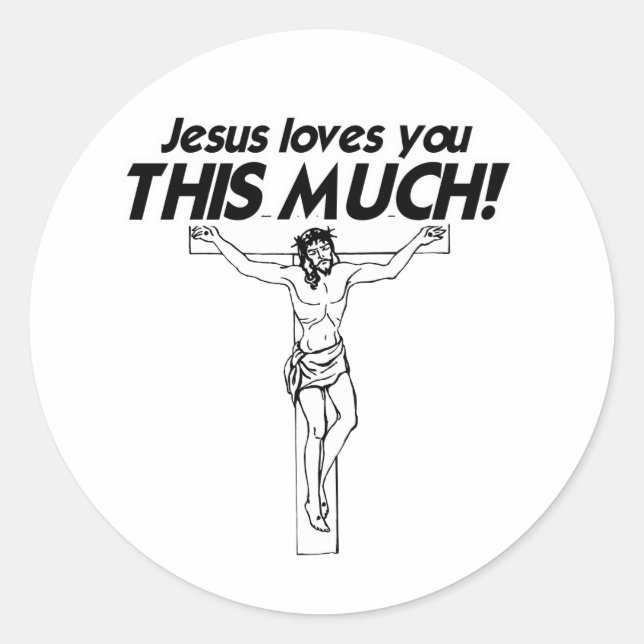 Sticker Rond JÉSUS VOUS AIME BEAUCOUP -.png (Devant)