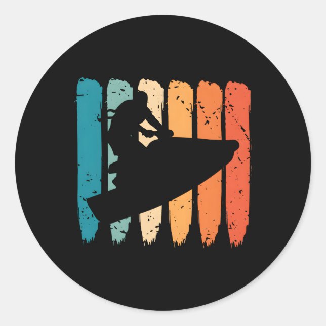 Sticker Rond Jet Ski nautique Jet Skier Jetski Jet Ski (Devant)