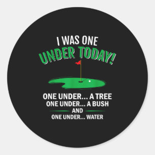 Sticker Rond J'étais un sous cadeau de golfeur amateur de golf