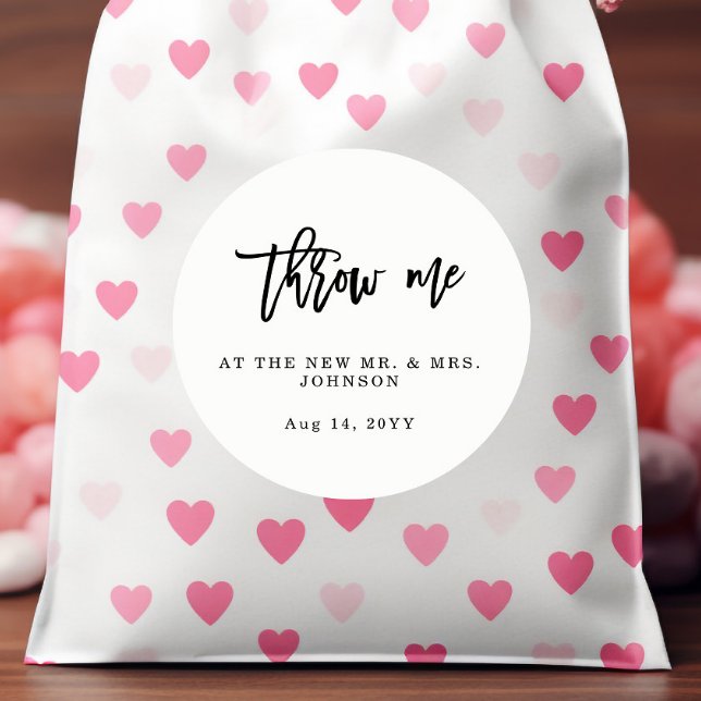 Sticker Rond Jetez-moi Mariage Petals Confetti (Créateur téléchargé)
