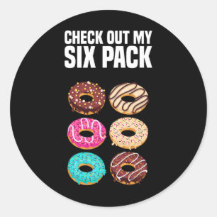 Sticker Rond Jetez Un Coup D'Oeil À Mon Six Pack Force Gym Funn