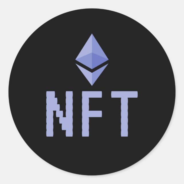 Sticker Rond Jeton non-fongible NFTs amusant (Devant)