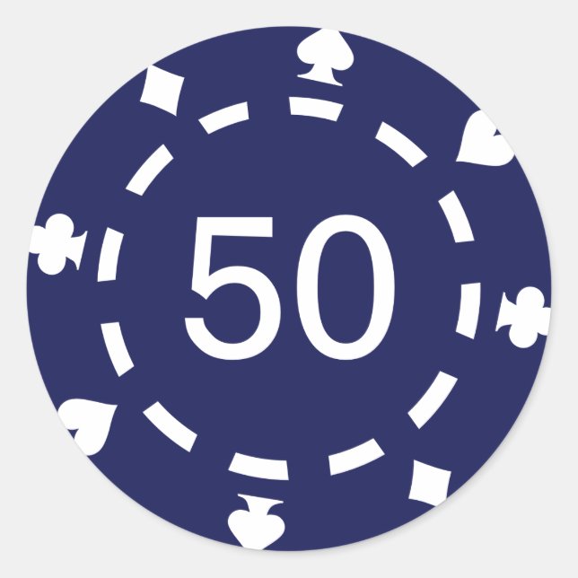 Sticker Rond Jetons de poker (Devant)