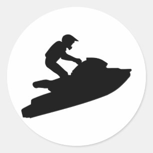 Sticker Rond Jetski