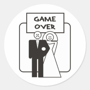 Sticker Rond Jeu au-dessus de mariage
