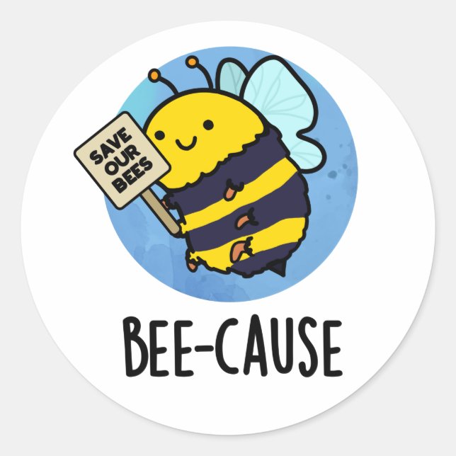 Sticker Rond Jeu d'abeilles (Devant)