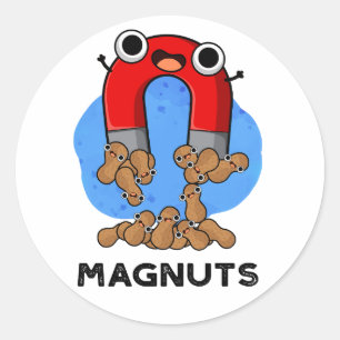 Sticker Rond Jeu d'amant amusant noix de mag