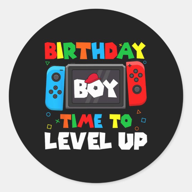 Sticker Rond Jeu d'Anniversaire Jeu d'Anniversaire Joueur 4 (Devant)