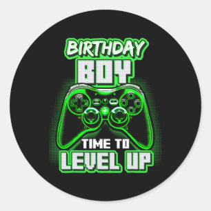Sticker Rond Jeu d'Anniversaire Jeu d'Anniversaire Joueur 6