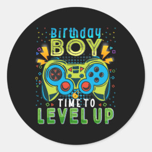 Sticker Rond Jeu d'Anniversaire Joueur d'Anniversaire 202
