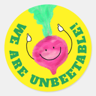Sticker Rond Jeu de betterave positif - Incroyable