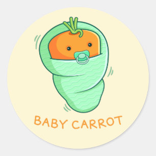 Sticker Rond Jeu de carottes pour bébé
