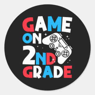 Sticker Rond Jeu de devis de joueur sur Cool de jeu de 2e année