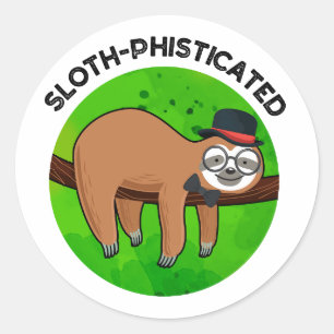 Sticker Rond Jeu de fentes animal amusant avec fentes