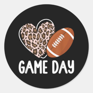 Sticker Rond Jeu de football Jour femmes Leopard Cheetah Jeu Jo