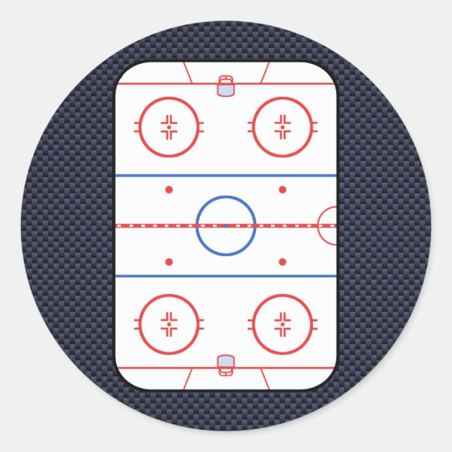 Sticker Rond Jeu de hockey Compagnon de fibre de carbone style (Devant)