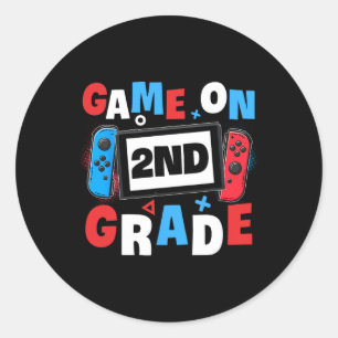 Sticker Rond Jeu De Jeu Sur 2E Année Deuxième Jour École G