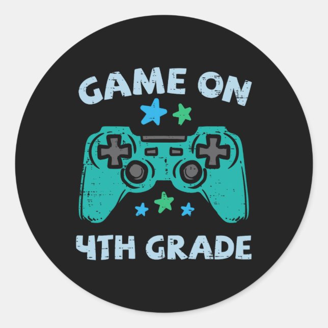 Sticker Rond Jeu de jeu sur 4e année 4e première école G (Devant)
