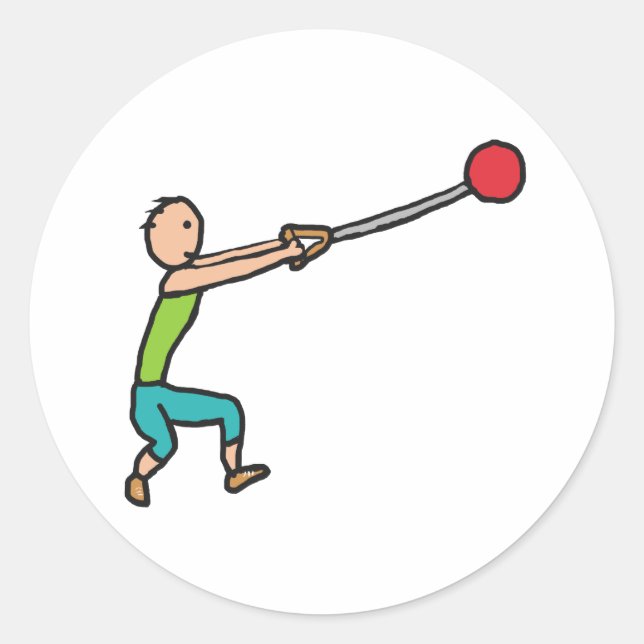 Sticker Rond Jeu de marteau (Devant)