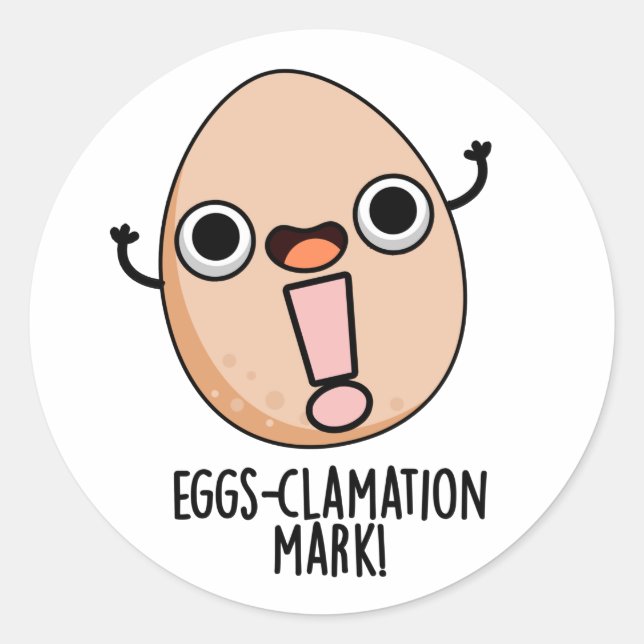 Sticker Rond Jeu d'Oeufs Mark Funny Egg Pun (Devant)