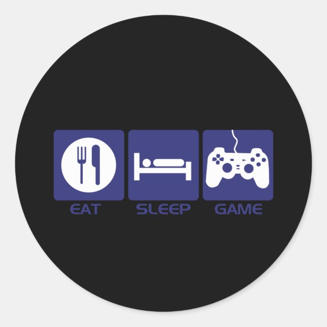 Sticker Rond Jeu Dormir (Devant)
