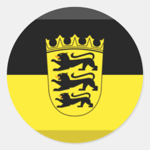 Sticker Rond Jeu Drapeau Baden-Wuerttemberg