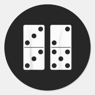 Sticker Rond Jeu drôle de 67 mèmes addict aux dominos Six Seven
