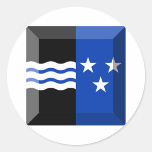 Sticker Rond Jeu du Drapeau d'Argovie