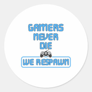 Sticker Rond Jeu Jeu Joueur Vidéo Jeu Console Idée cadeau