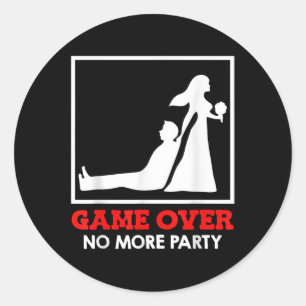 Sticker Rond Jeu - Mariage De Mariée Et De Pièce