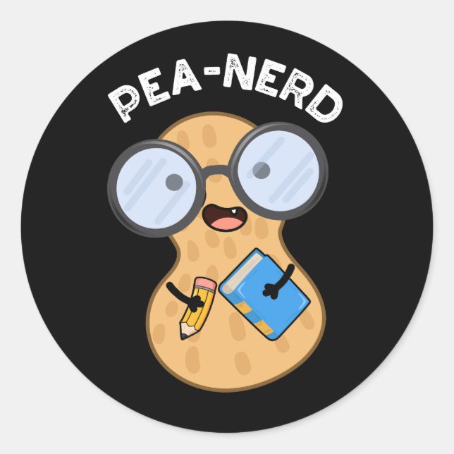 Sticker Rond Jeu Nerd de cacahuètes nerd (Devant)