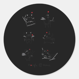 Sticker Rond Jeu Retro Kawaii Jeu Vidéo Moogle Kupo Gamer 3