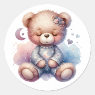 Sticker Rond jeune fille endormie