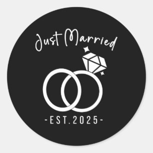Sticker Rond Jeunes mariés 2025 Wedding planners de mariée et d